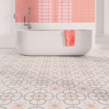 Carrelage Sol Mat Certeca Vintage Hydraulique Effet Carreaux De Ciment Design 9 | 33,5x33,5 (carton Avec 13 Unités = 1,46 M2) - Bricoman