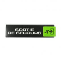 Plaque De Porte Sortie De Secours Flèche Droite - Europe Design 175x45mm - 4260723 - Bricoman