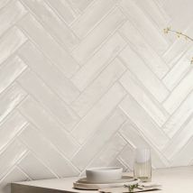 Carrelage Serena White 7,5x30cm Imitation Zellige - Bricoman