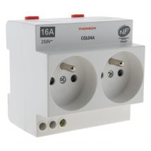 Prise Modulaire Double Nf 16a 2p+t - Thomson - Bricoman