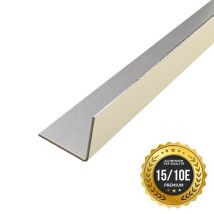 Cornière Aluminium Ivoire Clair Laquage Extérieur, H.40mm X L.40mm X Ep.1.5 Mm, L.3 M, Aluhome - Bricoman