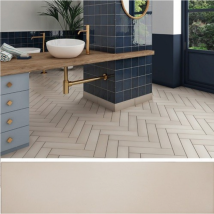 Carrelage Sol / Mur Pose Baton Rompu Chevron Uni Beige Mate Stromboli Beige Gobi(vendu Par Boite De 0.65m2) - Bricoman