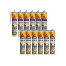 Lot De 12 Colles Mastic Sika Sikaflex-142 Crystal Clear - Transparent - 290 Ml - Bricoman