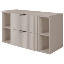 Meuble Sous Vasque Flow Cachemire 100 Cm Avec 2 X L'Étagères - Extensions Et Plan - Bricoman