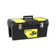 Boite À Outils L41xp18x20 Cm + 2 Organiseurs Couvercle - Robuste Poignée Articulée Stanley - Bricoman