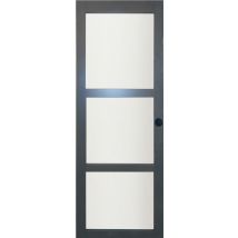 Porte Coulissante Blakeria Ral7016 Vitrée H204 X L73 Et Coquilles Noir Gd Menuiseries - Bricoman