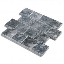 Pavé Pierre Naturelle Pierre Bleue Gris Adana 15,25x15,25 Cm Ep.3 Cm (au M²) - Ro'ma Nature - Bricoman