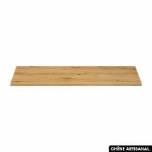 Plan De Vasque En Bois | Chêne Artisanal | L.120 X P.48 X H.2,5 - Tecnomat