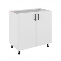 Meuble Bas Haaus Karo, 2 Portes, Blanc, 80 X 50 X 80 Cm - Bricoman