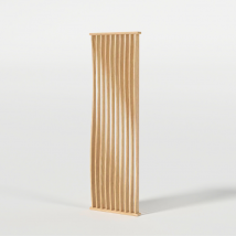 Cloison De Séparation Claustra Ondulé Vague Chêne, H.2,54 M X L.80 Cm, P.9 Cm - Bricoman