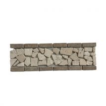 Albedo Pierre - Listel En Travertin Mix - Classique 30,5x10x1 Cm - Bricoman
