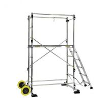 Echafaudage De Jardin - Hauteur De Travail Max. 3,40m - 2 Roues Ø 250mm - Plateau 1,30x0,46m - 209700 - Bricoman