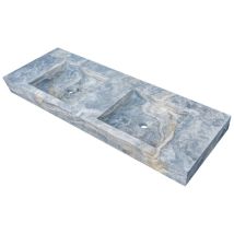 Plan Vasque Double En Travertin Mona Scabas - 140 X 50 X 10 Cm - C-negoce - Tecnomat