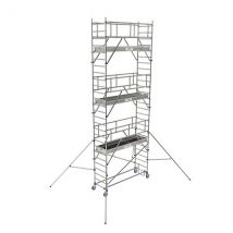 Echafaudage Roulant 4 Plateaux - Hauteur De Travail Max 9.85m - 26403780 - Bricoman