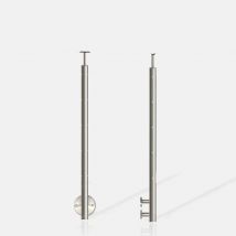 Poteau En Inox 316 Pour 5 Câbles Fixation À L'Anglaise (en Applique) - Bricoman