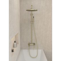 Colonne Douche Et Baignoire Doré Brossé - Corbeau - Bricoman