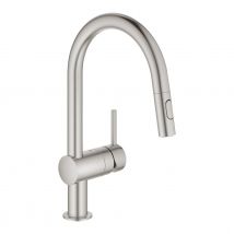 Grohe Minta Mitigeur Monocommande De Cuisine Taille L Supersteel 32321dc2 - Bricoman