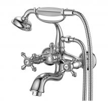 Mitigeur De Baignoire Avec Set De Douche En Retro Couleur: Chrome - Bricoman