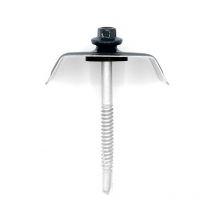 50 Kits De Fixation Sommet D'Onde Pour Tôle Elda 6.3 X 75 Mm (support Acier) | Gris Anthracite | Ral 7016 - Bricoman