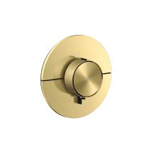 Hansgrohe Axor Showerselect Id Thermostat, Haut Débit, Encastré, Rond, 36759950, Farbe: Brushed Brass - Bricoman