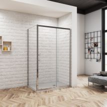 Cabine De Douche 100x70x190 Cm - Porte Coulissante + Paroi Latérale - Étanchéité Renforcée - Montage Facile - Bricoman