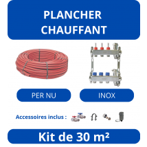 Kit Plancher Chauffant 30 M²-tube Per - Collecteur Inox - Bricoman