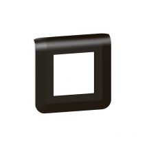Plaque De Finition Pour Appareillage Mosaic - 2 Modules - Noir Mat - Bricoman