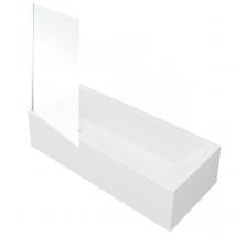 Baignoire Rectangulaire Vitra Neon 170x75cm + Pare Bain Gauche Aurys Mist 1 Chromé Profilé Gauche - Bricoman