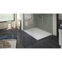 Ondee Zen - Receveur De Douche Nola 3 - 80x180x3cm - Résine - Blanc - Bonde - Découpable - Bricoman