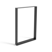 Pied De Meuble Carré En Métal - Style Industriel - Installation À Vis - Mesures 580x80x872mm - 1 Unité - Hauteur 87,2 Cm - Couleur Noir Pore - 