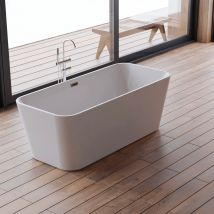 Baignoire Ilot Stellar 170 Blanche 170 X75 X56 Cm, By Spalina - Bricoman
