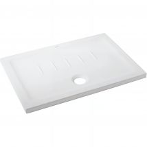 Receveur De Douche À Poser Extra-plat Épaisseur 45mm Céramique Traditionnelle Sanindusa 120x90 Waterline Blanc - Bricoman
