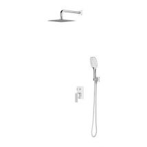 Colonne De Douche Parma Encastrable Chrome/blanc - Bricoman