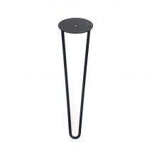 Pied Table En Épingle À Cheveux Pour Meubles | Fabriqué Table En Acier | Finition Noire |1 Unité | Mesures 100*100*400mm | Hauteur : 40 Cm | - 
