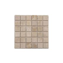 Mosaïque Travertin Beige Mix 1er Choix 4.9x4.9 - Tecnomat