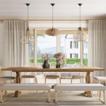 Suspension Bois Sphère Pour Ampoule E27 - Silamp - Bricoman