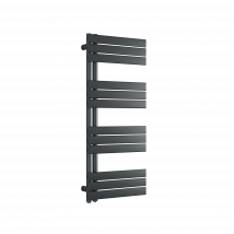 Bernstein - Radiateur Sèche-serviettes 120x50x6,2cm Acier Anthracite, Connexion Eau Chaude Ou Electrique (kit Non Fourni) - G12 - Bricoman