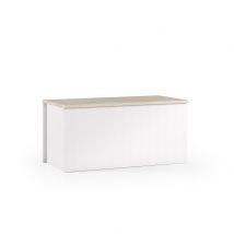 Coffre Avec Compartiment De Rangement Blanc Et Chêne - Bricoman