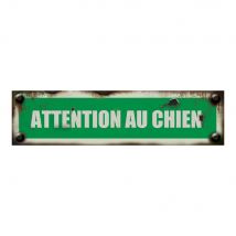 Plaque Vintage Attention Au Chien - Rigide 170x45mm - 4019406 - Bricoman