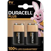 Duracell Plus-9v B2 Pile 6lr61 (9v) Alcaline(s) 9 V 2 Pc(s) - Bricoman