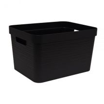 Grand Bac De Rangement Moderne 30 Litres Eda - Noir - Bricoman