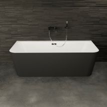 Baignoire Ilot Mint 180 Noire 180 X81 X57 Cm, By Spalina - Bricoman