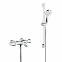 Hansgrohe Pack Ecostat 1001 Cl Mitigeur Thermostatique Bain/douche + Set De Douche Crometta Vario (13201000-crometta) - Bricoman