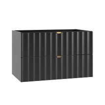 Meuble Sous-vasque 80cm Lexa Noir - Bricoman