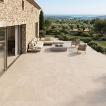 Carrelage Vida Terra 100x100 Extérieur Beige Rosé - Bricoman