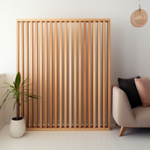 Cloison Amovible Claustra Bois Massif D'Hetre Recoupable - 11 Lames, H200xl120xp7 Cm Par Ad Lyon - Bricoman