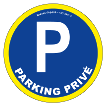 Panneau Parking Privé - Haute Visibilité - Ø 80mm - 4090474 - Bricoman
