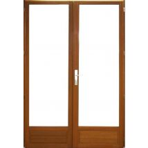 Porte Fenetre Bois 2 Vantaux H205 X L120 Cotes Tableau Gd Menuiseries - Bricoman
