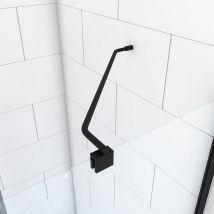 Barre De Fixation D'Angle Noir Mat Pour Douche A L'Italienne - Barre De Fixation Murale D'Angle - Bricoman