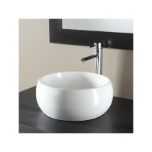 Vasque À Poser Forme Bol En Porcelaine Blanche - Bricoman